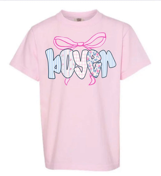 Boyer pink bow