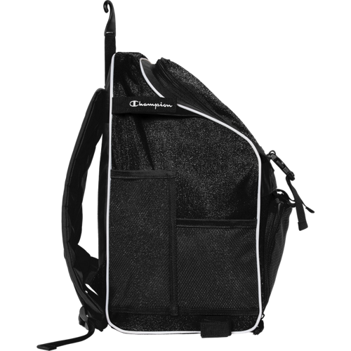 Black glitter backpack